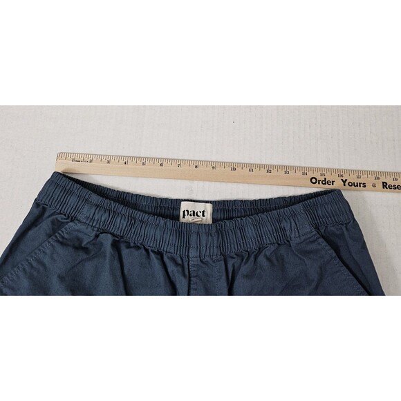 Pact Shorts Mens XL Blue Organic Cotton Twill inside Drawstring Elastic Waist‎ - Picture 9 of 11